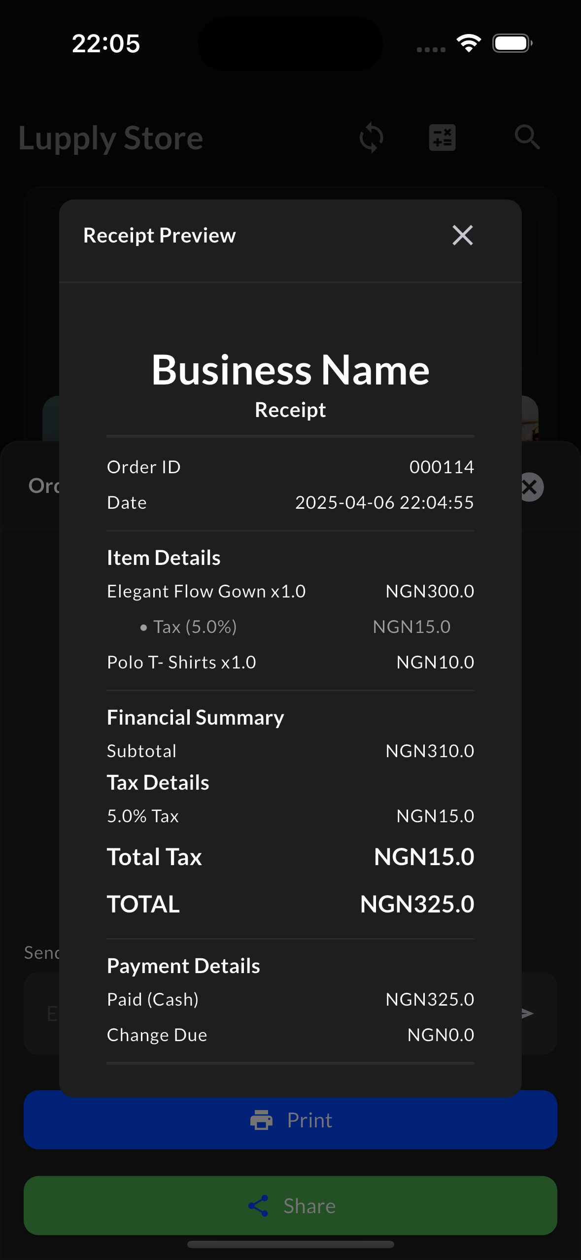 Digital Receipts